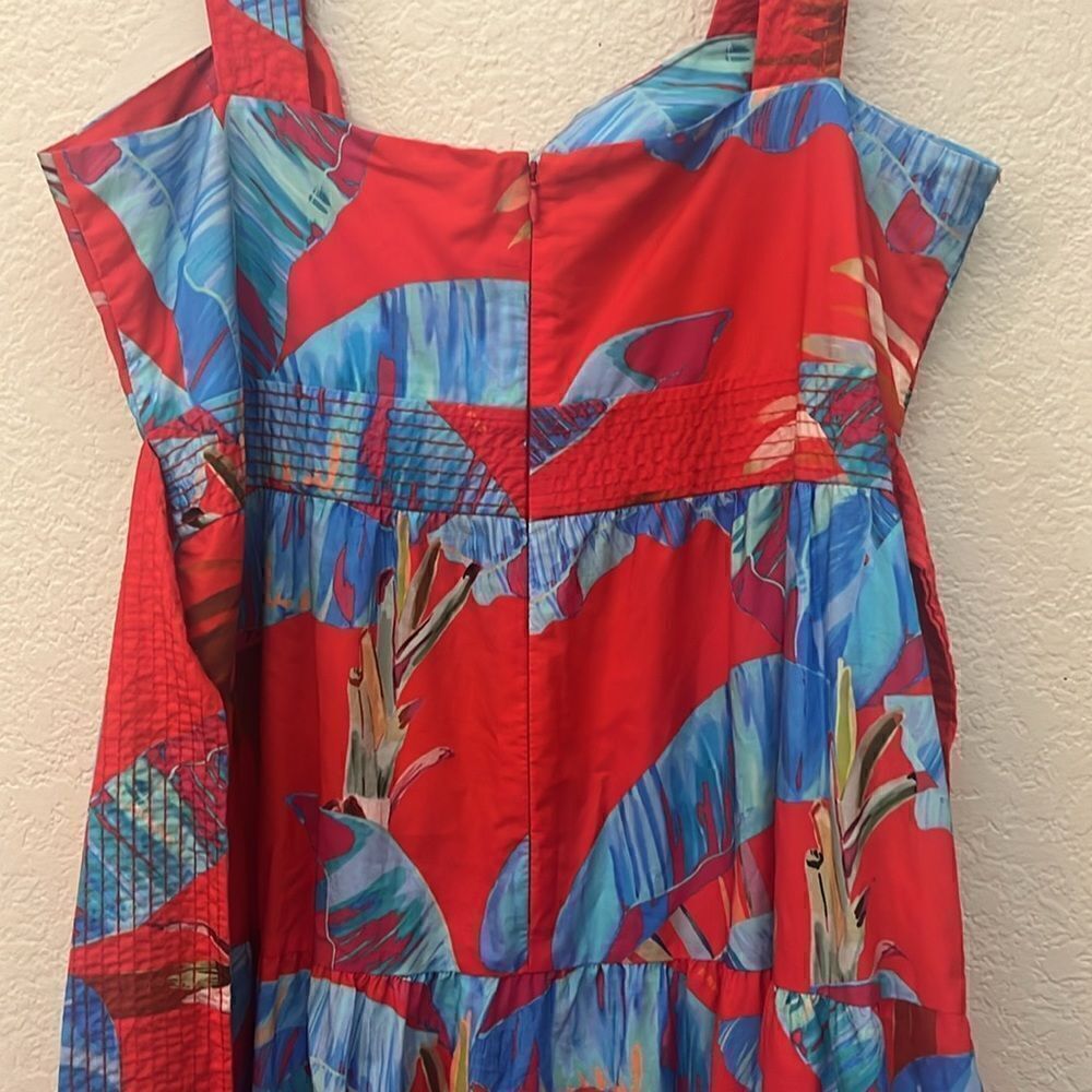 FARM RIO Red Sweet Jungle Midi Dress NWT $240 - Picture 9 of 9